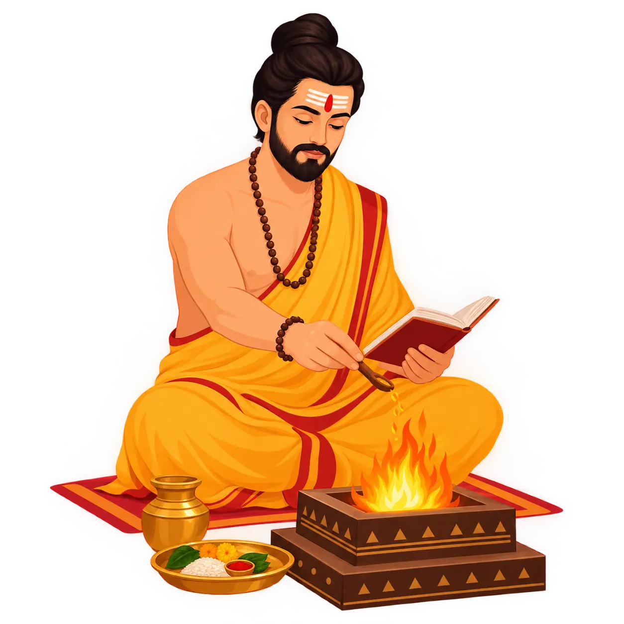 Pandit Ji performing havan